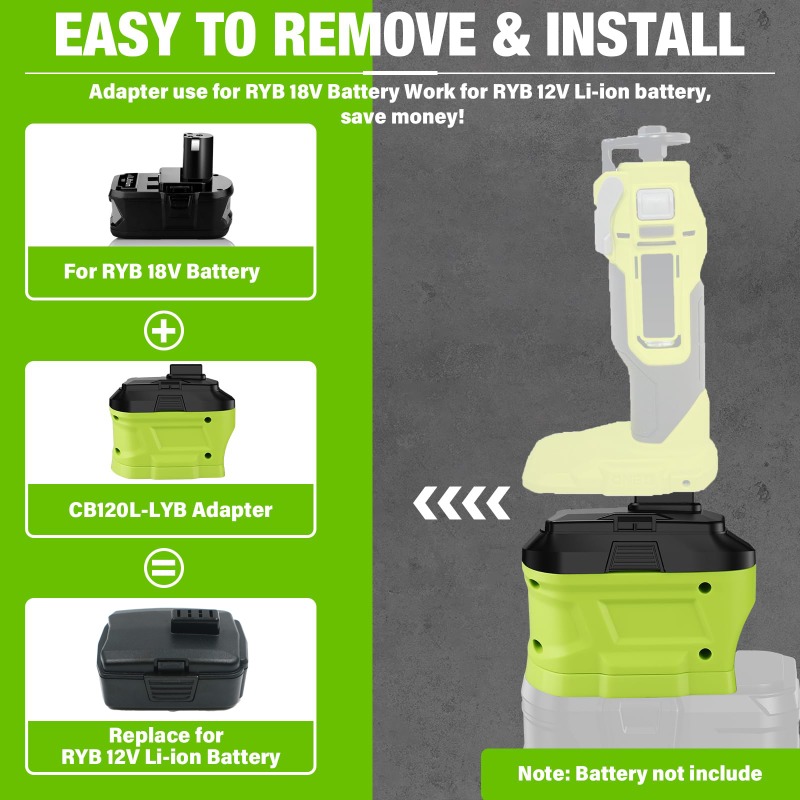 HAKSINKY Battery Adapter for R - огляд і ціна Power Tools Ryobi