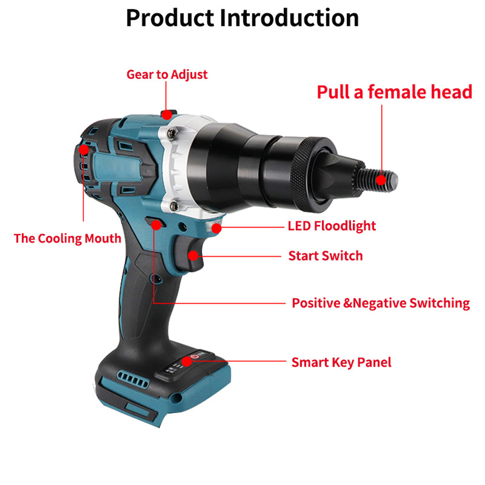 Electric Riveting Gun Brushles - огляд і ціна Power Tools List