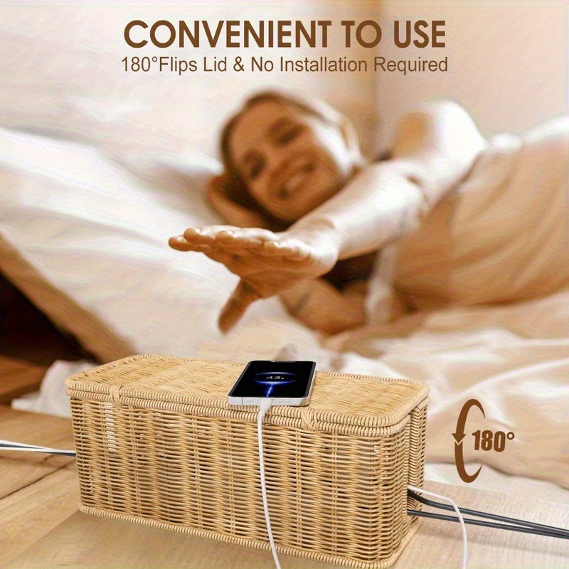 Handcrafted Rattan Cable Manag - огляд і ціна Power Tools Storage