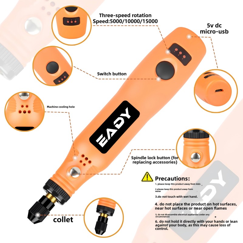 USB Cordless Rotary Tool Kit – - огляд і ціна Power Tools For Woodworking