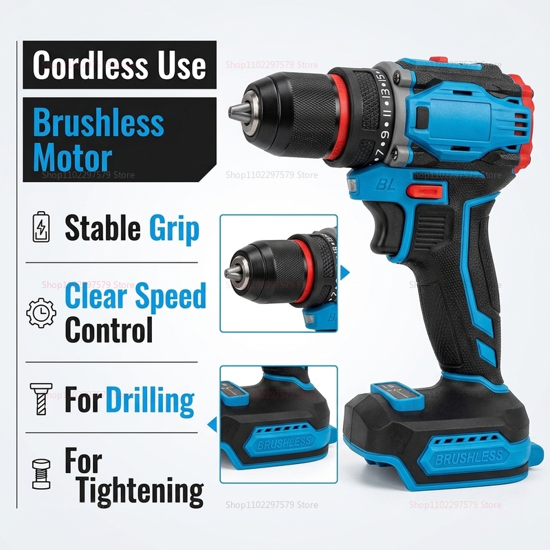 Brushless Cordless Electric Dr - огляд і ціна Power Tools Battery Repair