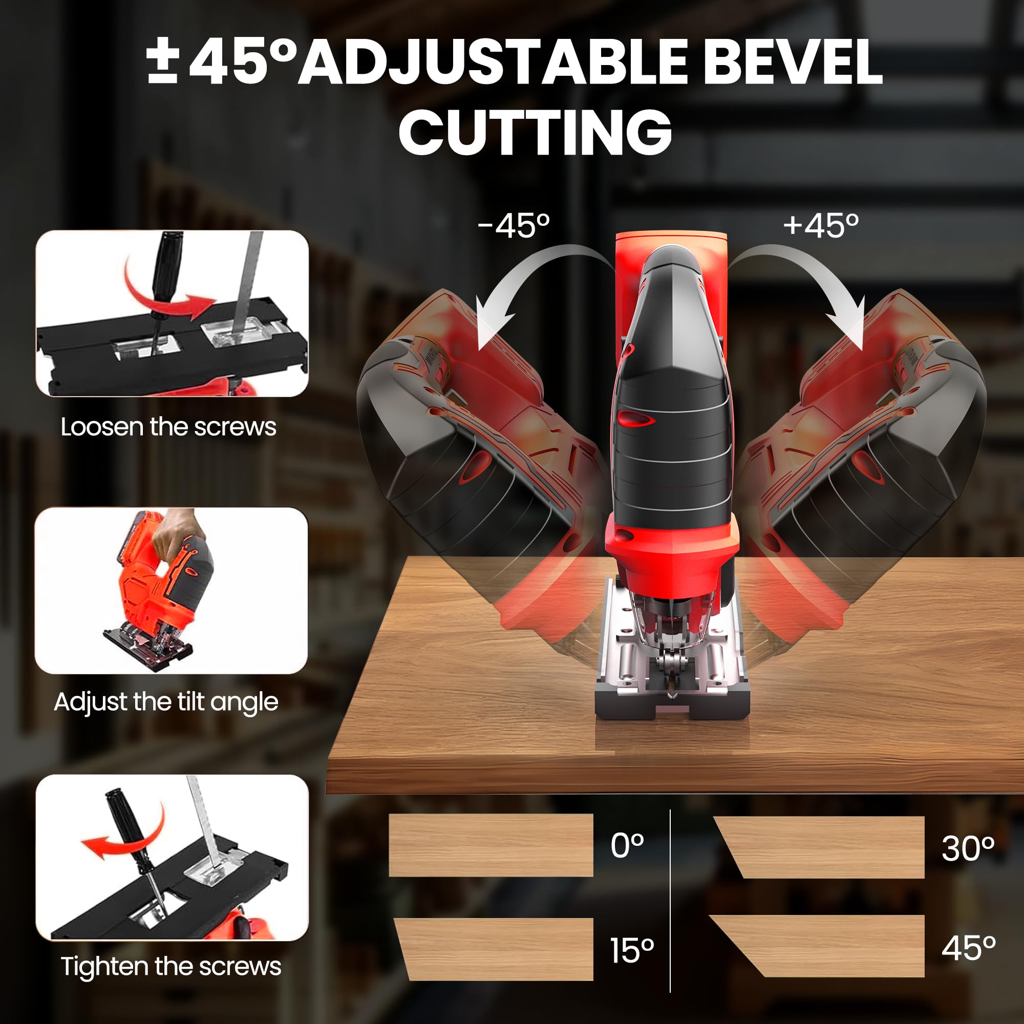 Cordless Jig Saw Portable Brus - огляд і ціна Power Tools Jigsaw