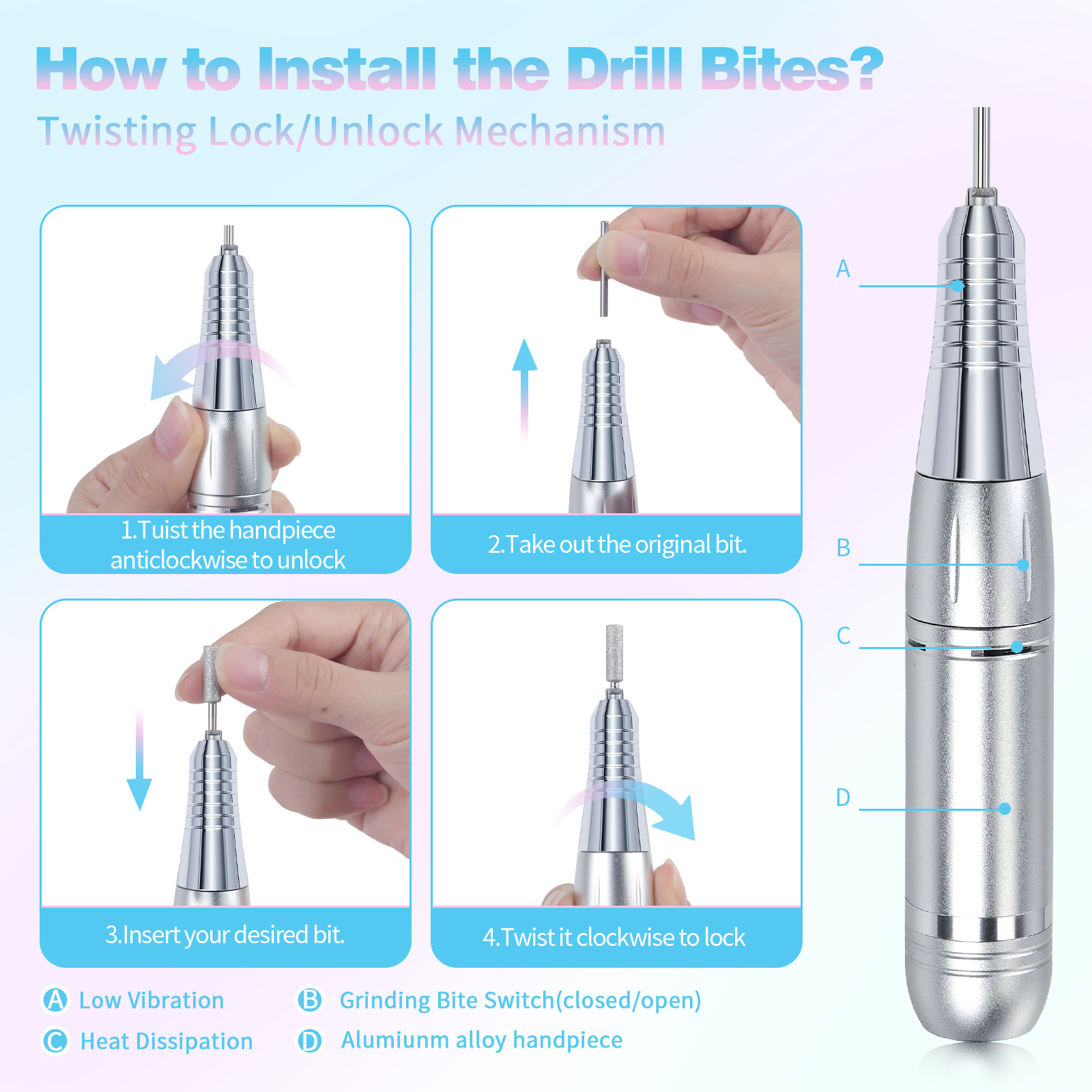 45000rpm Manicure Drill Machin - огляд і ціна Power Tools Sander